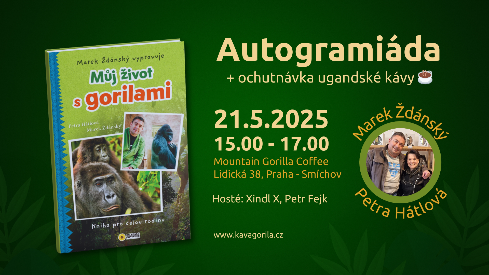 Autogramiáda s Markem Ždánským + ochutnávka ugandské kávy